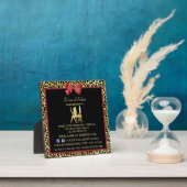 Contactgegevens Golden Crown Leopard Red Bow Fotoplaat (Insitu)