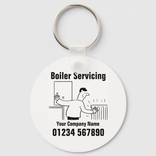 Contactgegevens ketel onderhoud sleutelhanger (Voorkant)