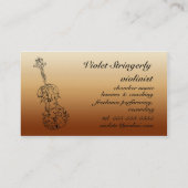 Contactgegevens Violinist Visitekaartje (Achterkant)