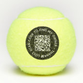 Contactgegevens voor aangepaste QR-codetekst indie Tennisballen (Voorkant)