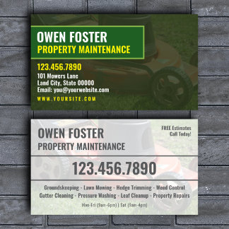 Contactkaart voor Property Maintenance Company Visitekaartje