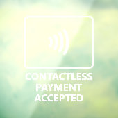 Contactloze betaling geaccepteerd raamsticker (Vel 3)