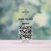 Contactloze betaling QR-code Business Logo Acryl Acryl Bord (Neutraal)