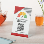 Contactloze QR-code Klant Feedbacktabel Reclamebord Met Voetstuk (Insitu)