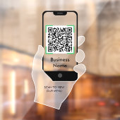 Contactloze QR-code Restaurant Koffieorder Menu Raamsticker (Vel 2)