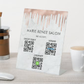 Contactloze QR-code Scannen naar betaling Reclamebord Met Voetstuk (Insitu)