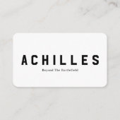 Contacts artistiques, Carte de visite de 3,5 po x  (Dos)