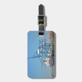 Container Ship Dock Bagagelabel (Voorkant verticaal)