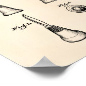 Container voor Nail 1952 Patent Art Old Peper Poster (Hoek)