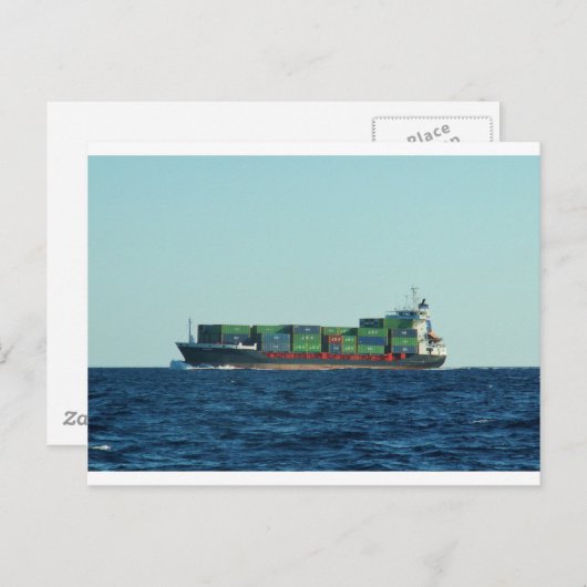 Containerschip Briefkaart (Voorkant / Achterkant)