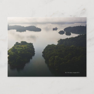 Containerschip op Lago Gatun, Panamakanaal, Briefkaart