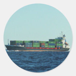 Containerschip Ronde Sticker