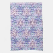Contante lavender Geometric Star Maze Pattern Theedoek (Verticaal)