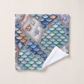 Conte de fée fantaisiste | Patchwork licorne sirèn (Gant de toilette)