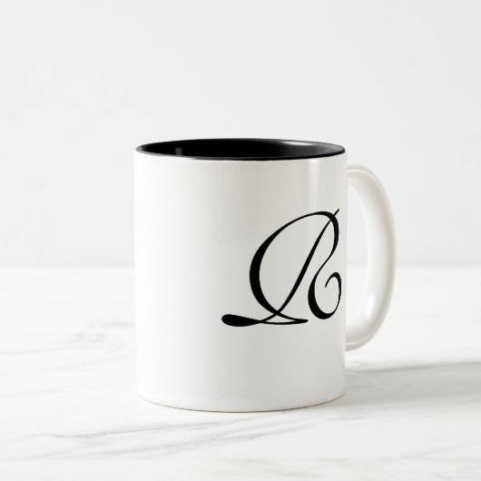 Conte de fées en Mug Monogrammé Noir (Devant droit)