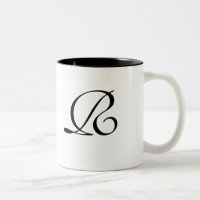 Conte de fées en Mug Monogrammé Noir