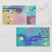 conte de fées rose et bleu mignon carte de visite (Devant / Derrière)