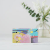 conte de fées rose et bleu mignon carte de visite (Debout devant)