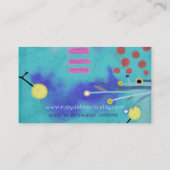 conte de fées rose et bleu mignon carte de visite (Dos)