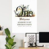 Conte fée enchantée 1ère Affiche de bienvenue d'an (Bureau à domicile)