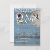 Conte rustique Dusty Blue Barn Wedding RSVP (Devant)