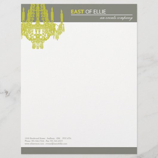 Contemedent Chandelier Letterhead Briefhoofd Sjabloon (Voorkant)