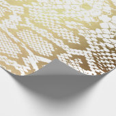 Contemedhedendaags Golden White Python Snake Skin Cadeaupapier (Hoek)