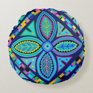 Contement granny Square Flower Rond Kussen