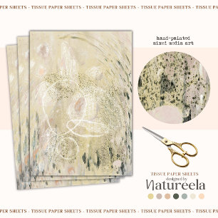 Contemhedendaags beige abstracte kunststofpapier tissuepapier