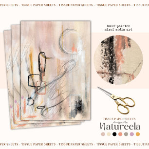 Contemhedendaags beige abstracte kunststofpapier tissuepapier