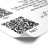 Contemhedendaags Honeymoon Fonds QR-codes Eenvoudi Poster (Hoek)