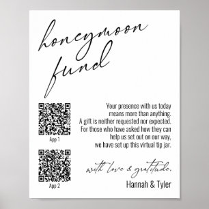 Contemhedendaags Honeymoon Fonds QR-codes Eenvoudi Poster