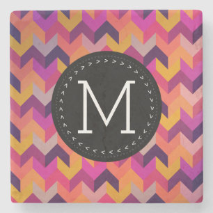 Contemhedendaags kleurrijk patroon en aangepast mo stenen onderzetter