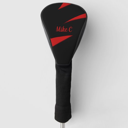 Contemhedendaags Rood/zwart-wit Golfheadcover (Voorkant)