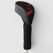 Contemhedendaags Rood/zwart-wit Golfheadcover (Schuin)