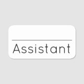 Contemhedendaagse 'Assistant'-naamtag Naamplaatje (Voorkant)