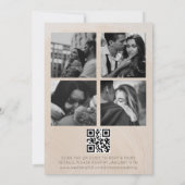 Contemhedendaagse kalligrafie QR code bruiloft Kaart (Achterkant)