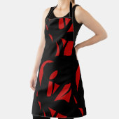 Contemhedendaagse kunst rood/zwart schort (Insitu)