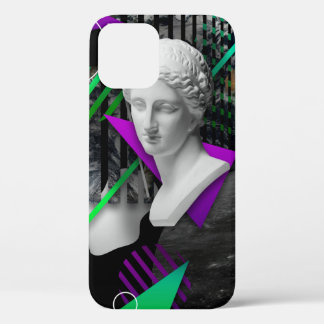 Contemhedendaagse kunstcollage met gipsplaat iPhone 12 hoesje