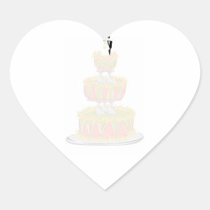 Contemhedendaagse pasta-bruiloft met wijnglas P Hart Sticker