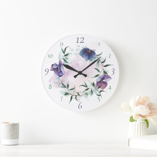 Contemmodern Blue Hydrangea Wreata Grote Klok (Huis)