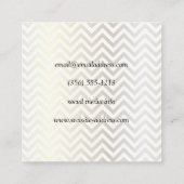 Contemmodern Chevron | Modern Glamour Vierkante Visitekaartje (Achterkant)