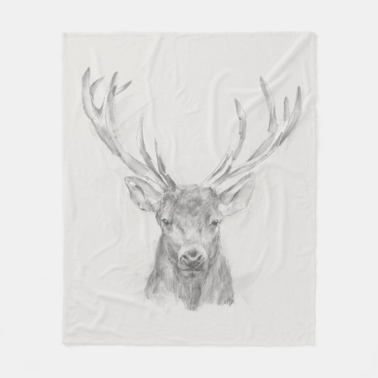 Contemmodern Elk Sketch Fleece Deken (Voorkant)