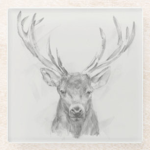 Contemmodern Elk Sketch Glazen Onderzetter