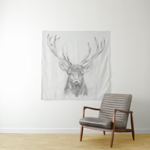Contemmodern Elk Sketch Wandkleed