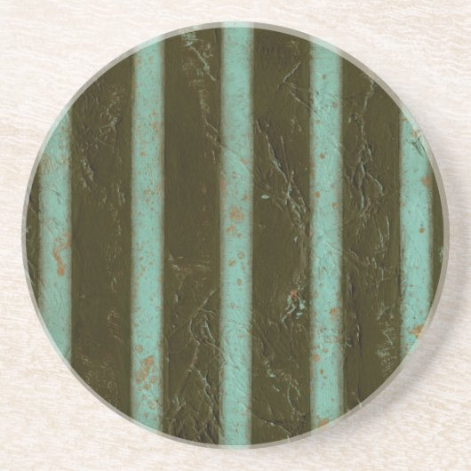 Contemmodern Turquoise Air Grate Zandsteen Onderzetter (Voorkant)