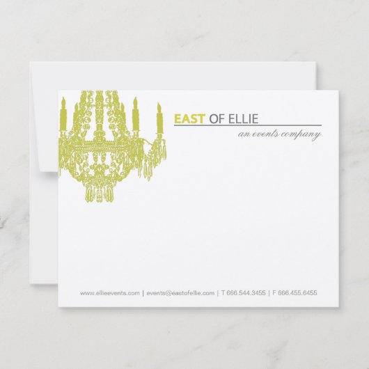 Contemmoderne handelier Notecards Notitiekaartje (Voorkant)