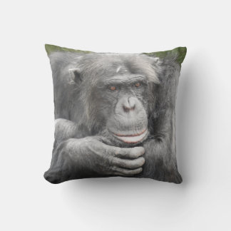 contemplatieve chimpansee kussen