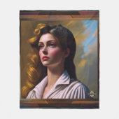 Contemplating The Future AI Concept Art van Xzendo Fleece Deken (Voorkant)