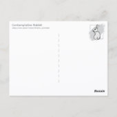 Contemplative Rabbit Briefkaart (Achterkant)